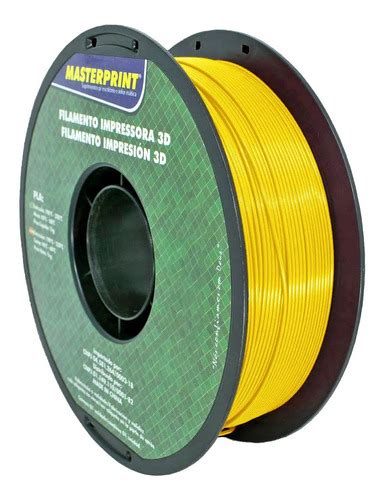 MASTERPRINT Filamento de Impressão 3D PLA 1 75mm 1kg Amarelo