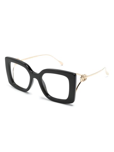 Gucci Eyewear Square Frame Glasses Black Farfetch