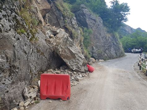 Maltempo Smottamento Sulla Strada Di Sant Anna Di Vinadio