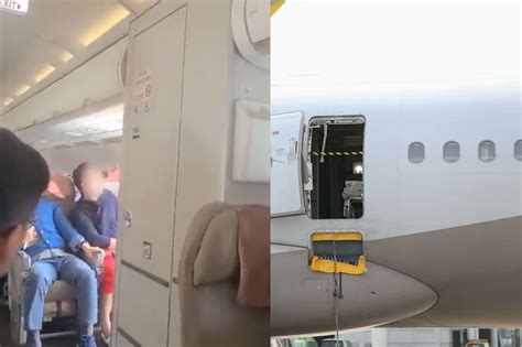 Un Pasajero Abre La Puerta De Un Avión En Pleno Vuelo