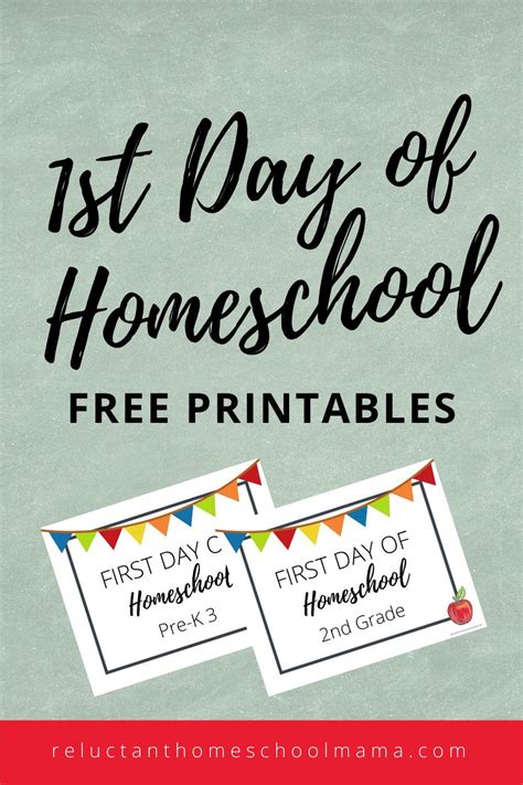 First Day Of Homeschool Sign Printable