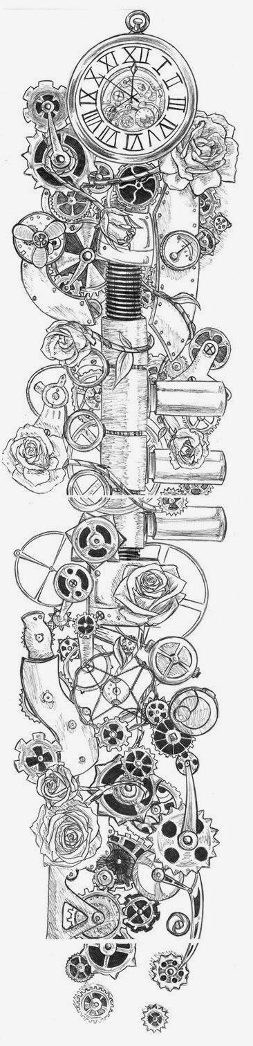 FREE Printable Tattoo Stencils Steampunk Tattoo Stencils Steampunk