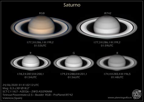 Galería astrofotografías de Saturno Astrofotografía Planetaria