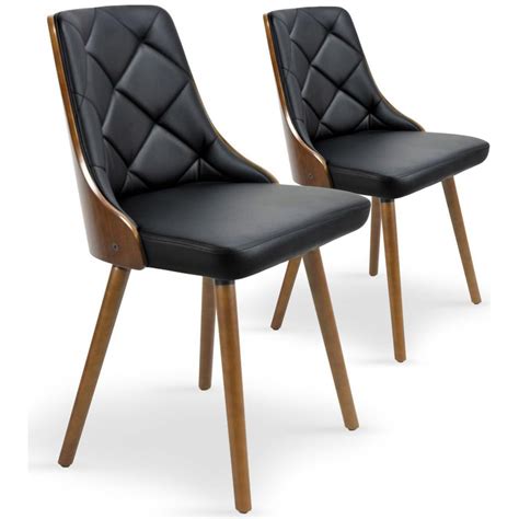 Lot De 2 Chaises Scandinave Noisette Et Noir HADRA 3 SUISSES