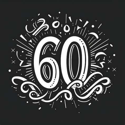 Premium Photo 60Th Anniversary Logo With A Playful Yet Sophisticated