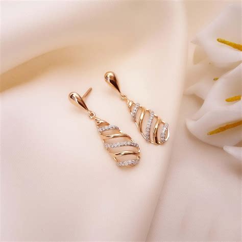 Buy Livia Rose Gold Diamond Earring 14 KT rose gold (3.308 gm