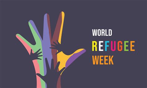 World Refugee Week Background Banner Card Poster Template Vector