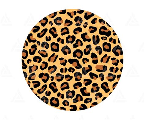 Leopard Circle Svg Leopard Print Svg Leopard Circle Etsy