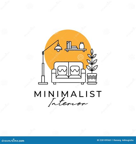 Minimalist Interior Logo Design Vector Can Be Used As Signs Brand