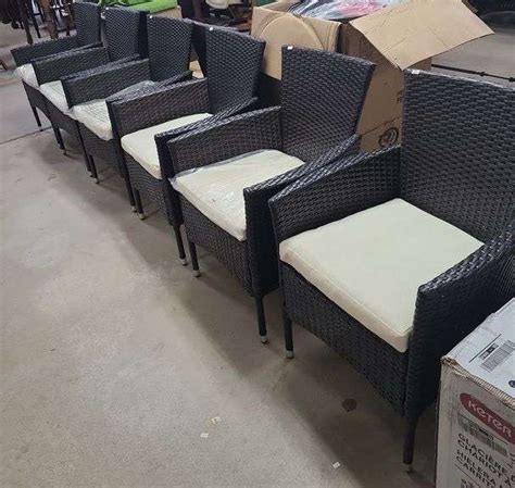 Synthetic Wicker Patio Chairs Dixon S Auction At Crumpton