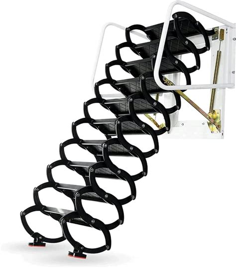 Bturyt Concertina Loft Ladder Alloy Attic Access Ladder Alloy Folding