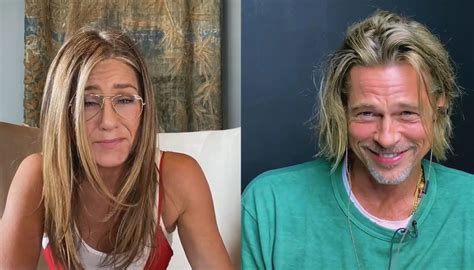 Brad Pitt E Jennifer Aniston Riuniti Sullo Schermo Siparietto Imbarazzante