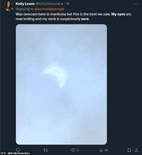 Dozens Of Social Media Users Claim Looking At S Solar Eclipse Left