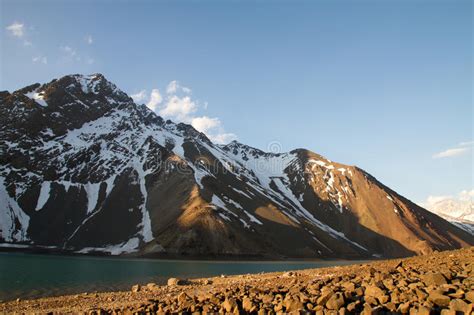 Cajon Del Maipo End of Winter Stock Image - Image of andes, landscape ...