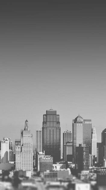 Premium Photo | Black and white city skyline