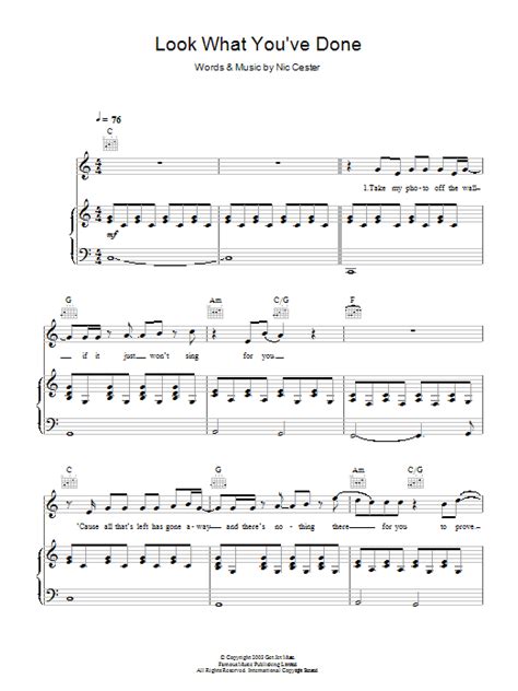 Look What You Ve Done By Jet Sheet Music For Piano Vocal Guitar