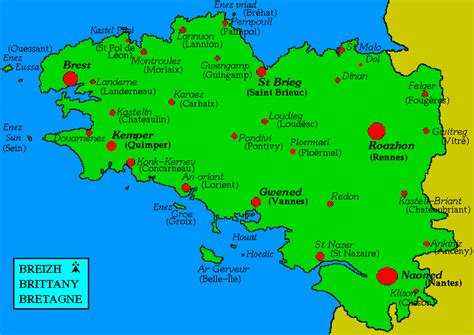 carte de la bretagne avec toutes les villes info voyage carte plan