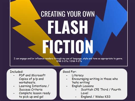 Teaching Flash Fiction Creative Writing Teaching Resources