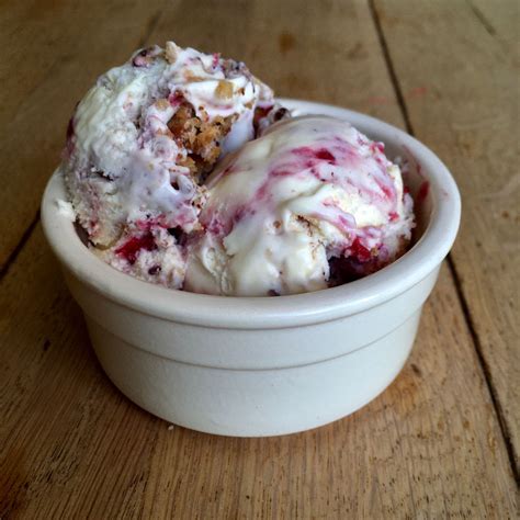 Raspberry Ripple Crumble Ice Cream No Churn