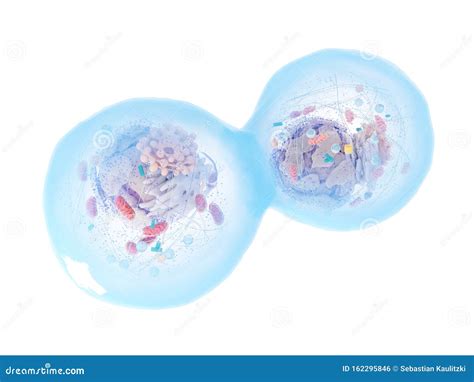 A dividing human cell stock illustration. Illustration of graphic ...