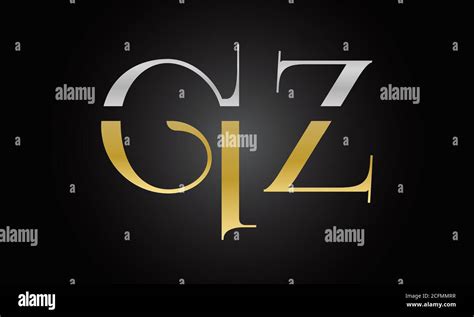 Initial Letter Qz Logo Design With Modern Business Typography Vector