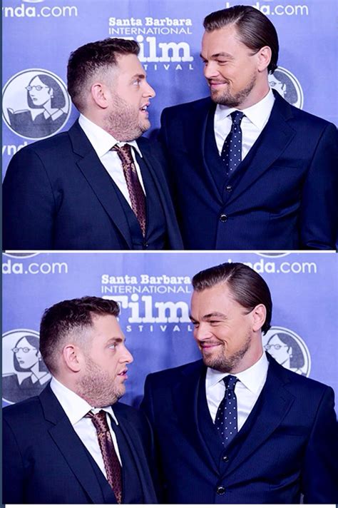 Jonah Hill and Leonardo DiCaprio on the red carpet at the 29th Santa Barbara International ...