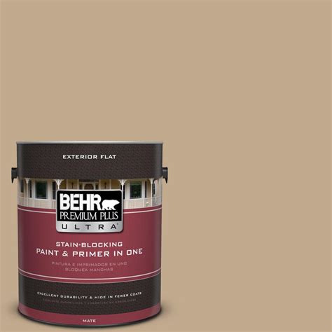 Behr Premium Plus Ultra 1 Gal Bxc 07 Palomino Tan Flat Exterior Paint