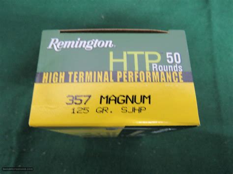 357 Magnum Ammo Remington HTP 125gr SJHP Defense Protection Ammo 1