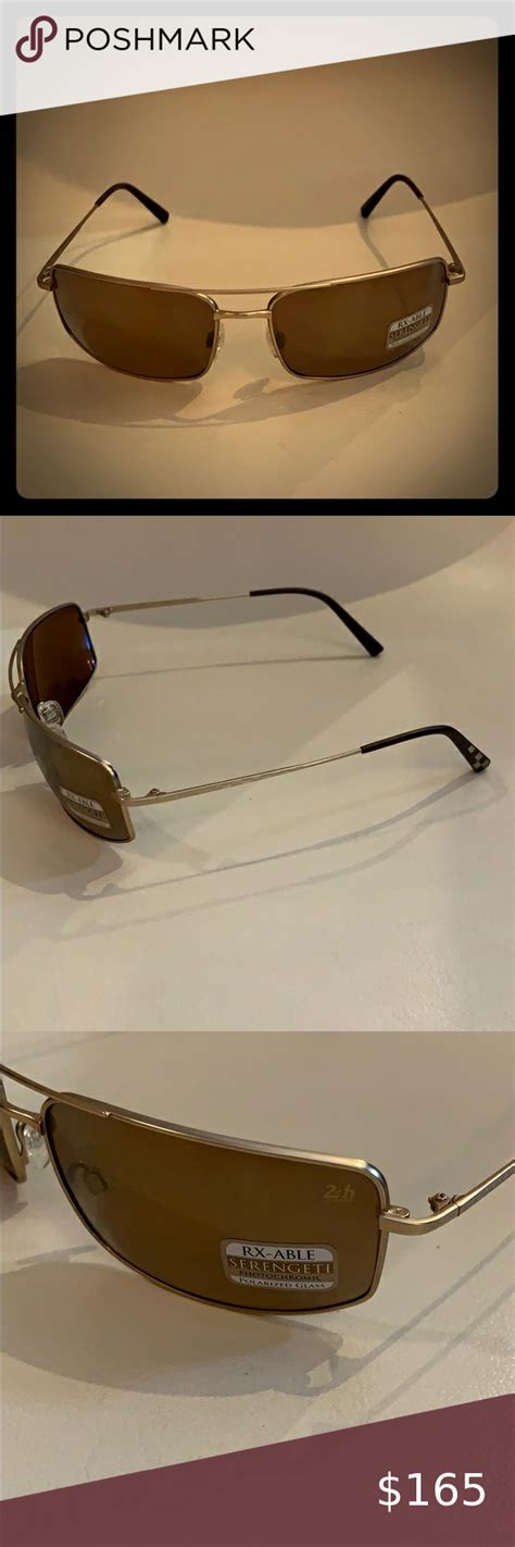 Men’s Serengeti Sunglasses Men’s New Serengeti Sunglasses Rectangle Shape With Tag Metal Frame