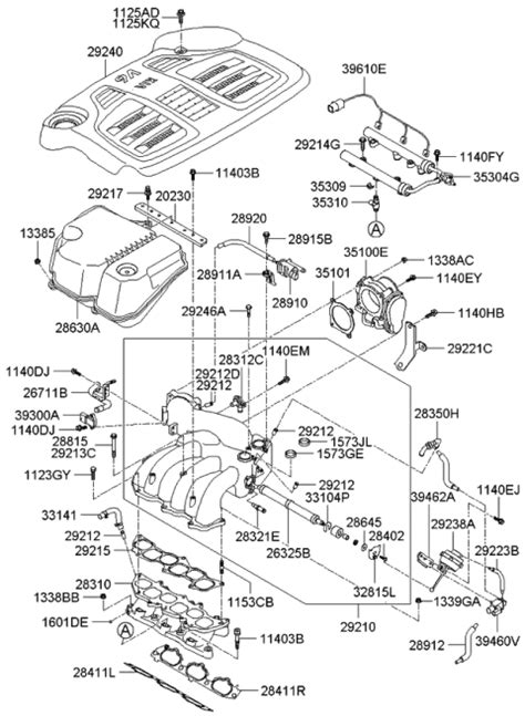 292403C530 Genuine Kia Engine Cover Assembly