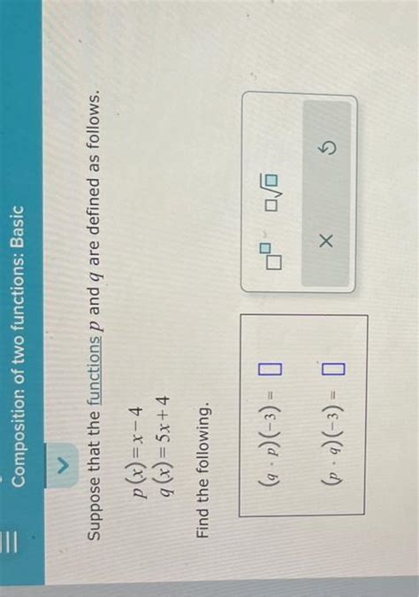 Solved Composition Of Two Functions Basic Suppose That The Chegg