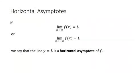 Calculus 1 Section 16j Limits Involving Infinity Youtube