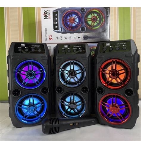 Jual SPEAKER BLUETOOTH FULLBASS NIXNOX NX 2S88BT FREE MIC FOR KARAOKE