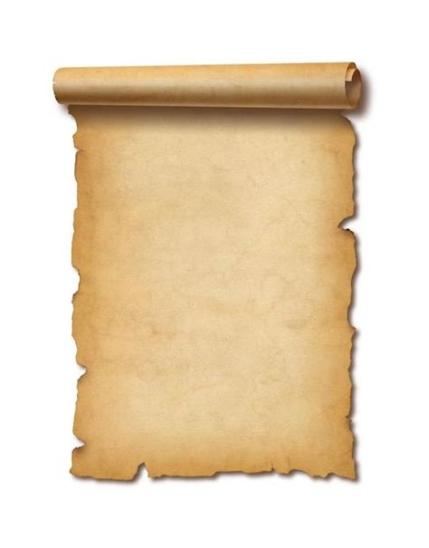 Ancient Parchment Scroll On White Background