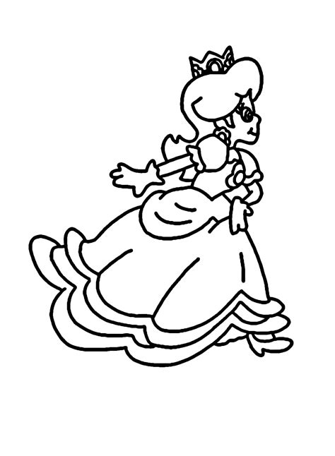 Princess Daisy Coloring Pages Coloringpagesonly