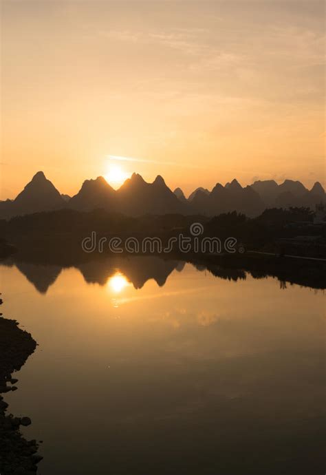 Guilin Scenery stock photo. Image of water, yellow, panoramic - 15800296