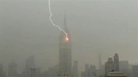 Empire State Building Struck by Lightning - NBC News