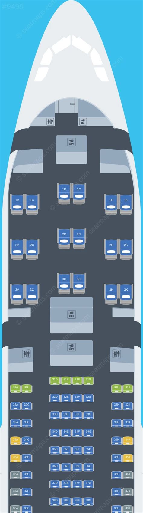 Seat Map Of China Southern Airbus A330 200 Aircraft