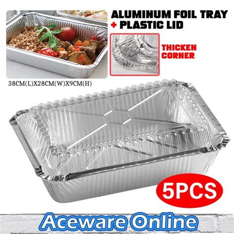 Aluminium Foil Tray With Lid Bekas Aluminium Foil Petak Bakeware