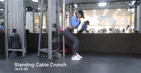 Standing Cable Crunches