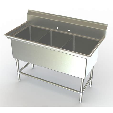 Silver Grade Stainless Steel Triple Bowl Kitchen Sink At Rs