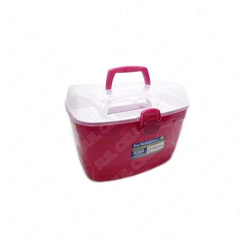 Maleta Box Organizadora Multiuso Plastico M C Divisoria 27cm X 19cm X