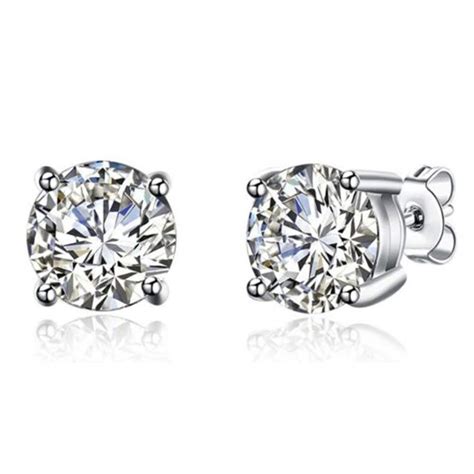 Buy Giva Sterling Silver Classic Zircon Earrings Studs For Women