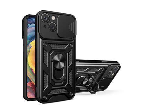 Hybrid Armor Camshield Odolné Pouzdro Kryt 4v1 Pro Apple Iphone 15 61 černé Jhmobilcz