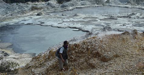 Backpacker Hiking in Hot Springs Area · Free Stock Photo