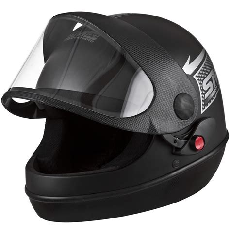 Capacete Moto Sm Automatico Tipo San Marino Pro Tork Preto