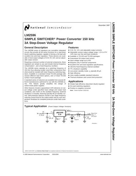 PDF LM2596 SIMPLE SWITCHER Power Converter 150 KHz 3A Step DOKUMEN TIPS