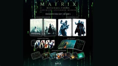 The Matrix Resurrections Manta Lab Exclusive No K Fullslip Steelbook