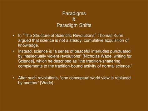 Paradigm Shift Examples