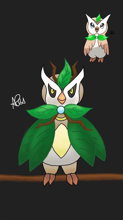 Rowlet And Evolution Digital Art Pokémon Amino